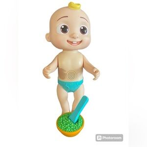 Cocomelon Doll with peas and spoon